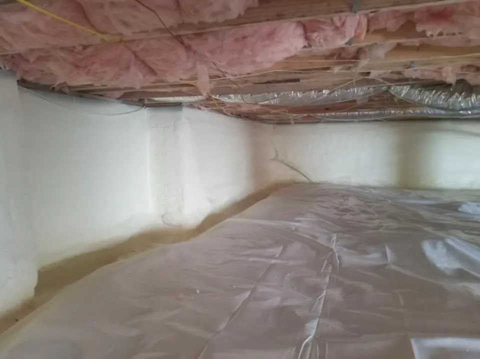 Crawl space encapsulation with closed-cell spray foam for Roof Maintenance in Fontana